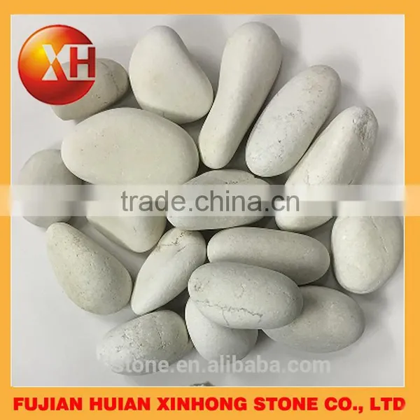 Snow White Pebbles Stone for Home and Garden Decoration photo-3