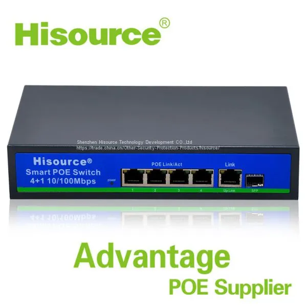 Unmanaged Poe Switch Fiber Optic 4+2 Port 48V for CCTV photo-2