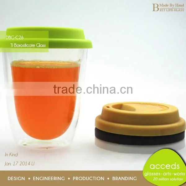 Colorful Gluesheath Heat Resistant Glass Milk Cup photo-4