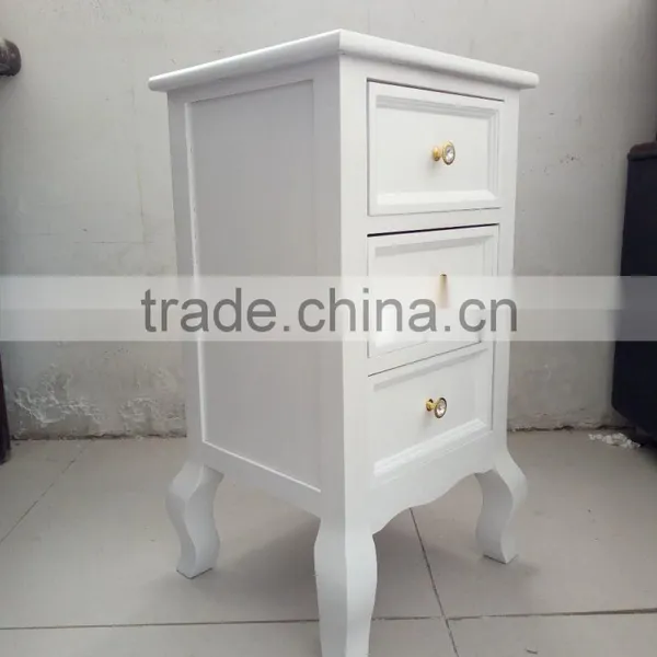 UEnjoy Shabby Chic Pair of Bedside Table Unit Wooden Cabinet 2 Drawers Nightstand Bedroom photo-3