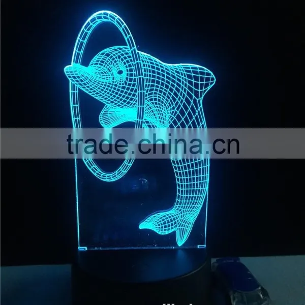 Hot Selling 2017 Amazon Acrylic Visual Lamp Home Decor Night Light 3D Mood Light With USB Charger photo-6
