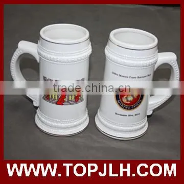 China Custom Subliamtion White Coffee Mug Porcelain Glass Beer Mug photo-3