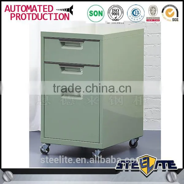 Grey Color Under Desk Small 3 Drawer Mobile Metal File Cabinet on Sale photo-4