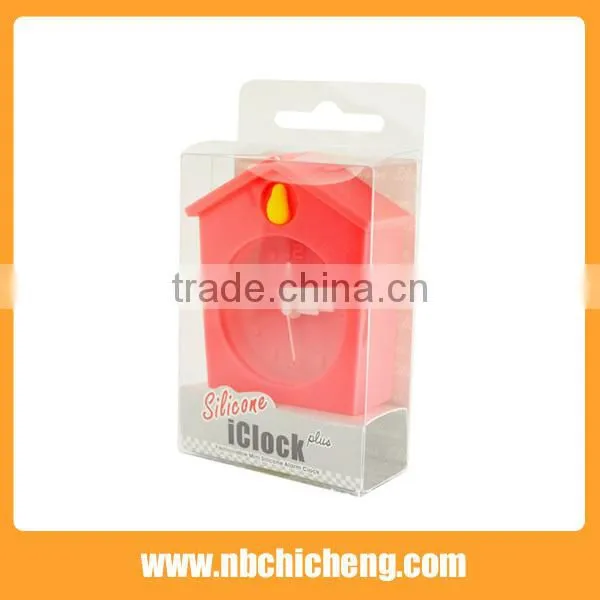 House Shape Silicone Alarm Clock, Colorful Mini Clock, Silicone Table Clock photo-4