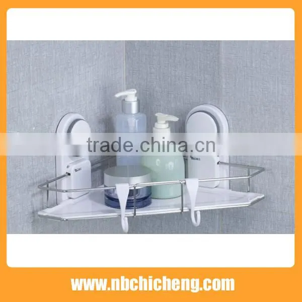 Bathroom Wall Mounted Aluminium Corner Shelf Bath Accessories Storage Holder photo-2