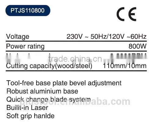 800W Jig Saw Machine With GS CE EMC ROHS FFU photo-2