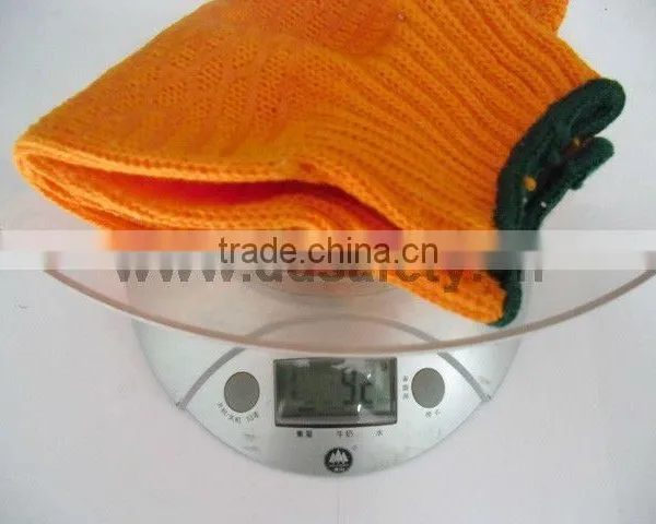 DDSAFETY 2017 Orange Cotton Polyester String Knitted PVC Honey Comb Both Sides Safety Fishing Gloves photo-5