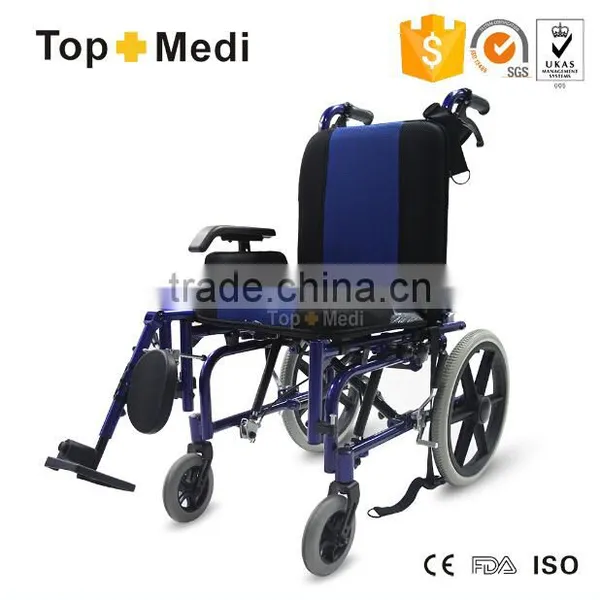 TOPMEDI Physical Therapy Reclining Manual Wheelchair for Cerebral Palsy People photo-3