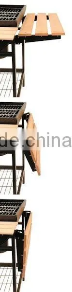Chimney BBQ / BBQ Grill / Smoker BBQ Deluxe Charcoal BBQ Grill With Trolley photo-4