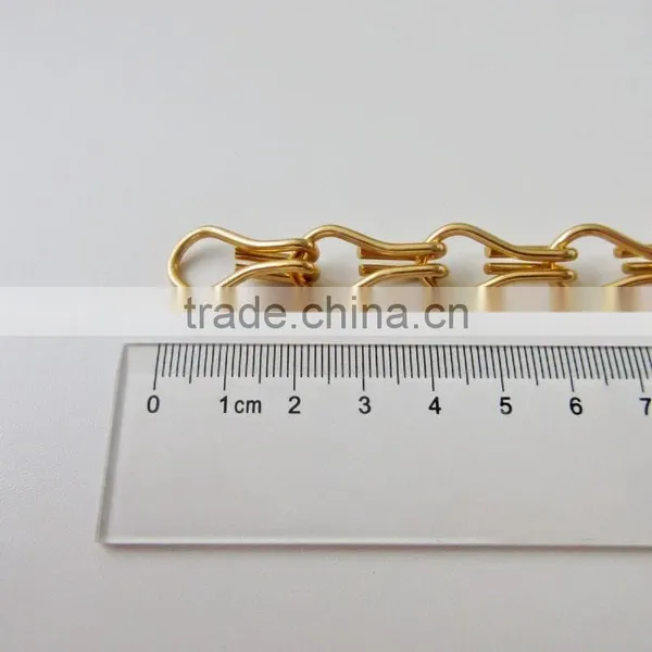 Sparking 12mm Gold Color Aluminum Hook Bag Chain for Decoration photo-5