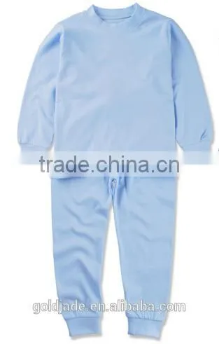 100% Cotton Kids Pajama Blank Boys and Girls Shirts+pants Pajama Sleepwear Baby Pajamas photo-3