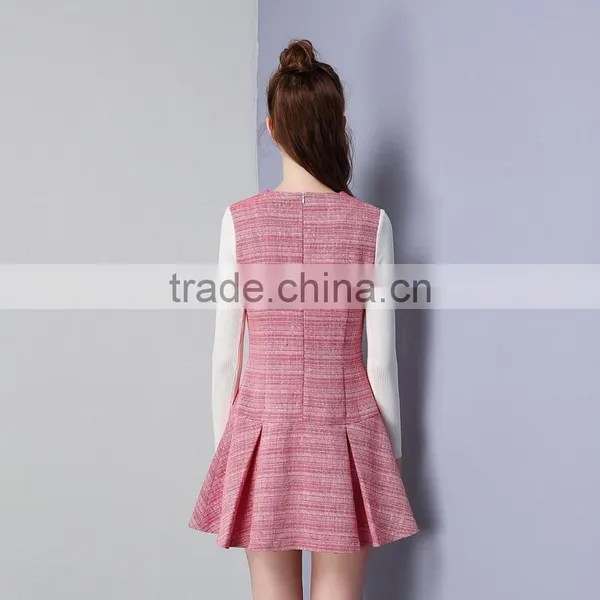Latest Fashion Maxnegio Long Sleeve Dress Autumn/Winter Elegant Casual Dress Designs 2017 For Women photo-3