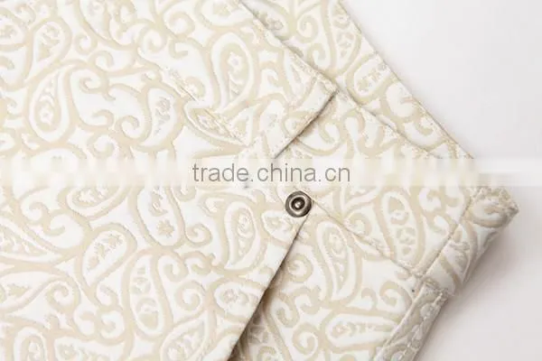 High Quality 100% Cotton Jacquard Fabric Womens New Fashion Trousers photo-3