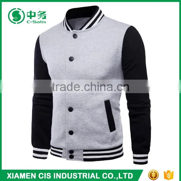 New Pattern Custom Logo Sailor Collar Couple Unisex Cotton Fleece Varsity Jacket photo-4
