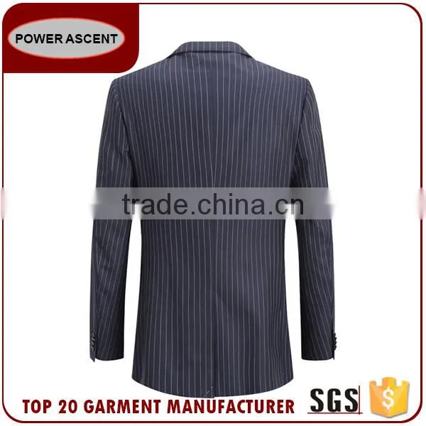 Custom Design New Style Men Suit And Low Price Stripped Arrow Lapel 2 Button Formal Suits photo-2