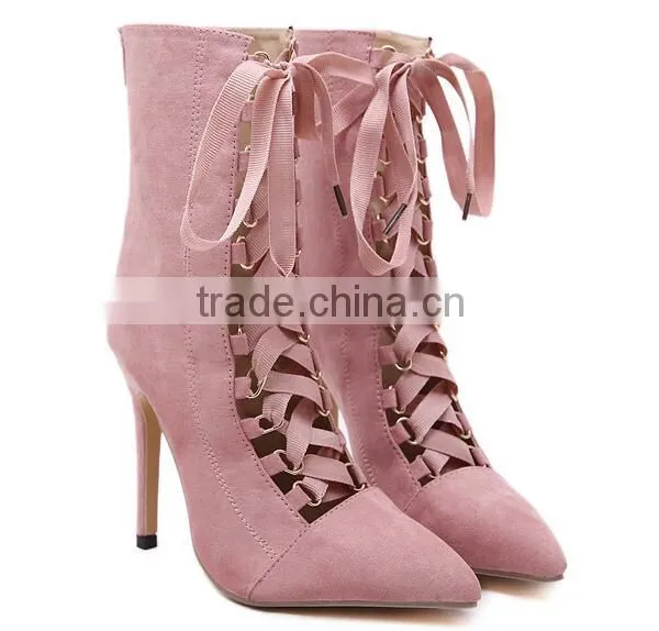 Zm11651a 2017 New Arrivals Fashion High Heel Boots for Women Bandage Shoes photo-5