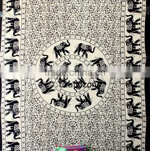 Tapestry Wall Art Hippie Tapestry Mandala Tapestry Black & White photo-5