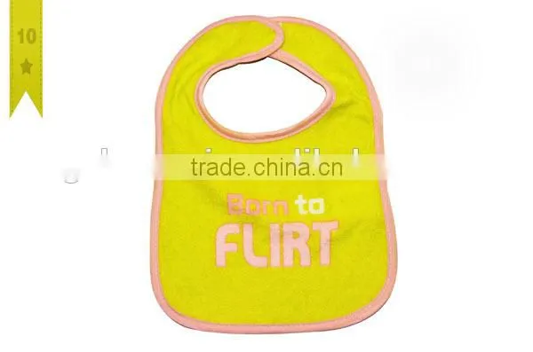 2016 China Supplier Embroidered Letter Baby Bibs 100% Cotton photo-3