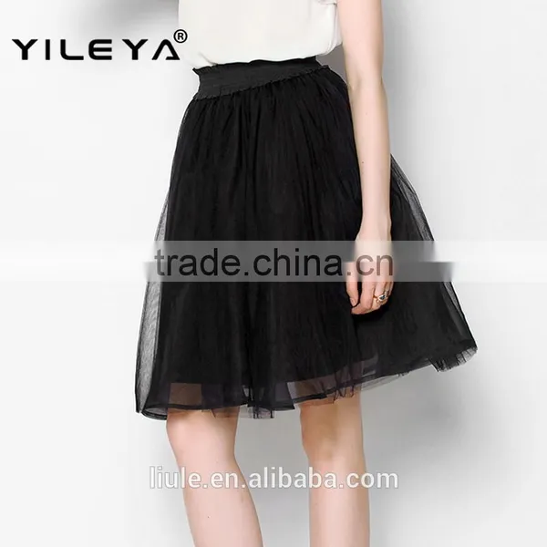 Latest Woman Elastic Waist Muti Layers White Fluffy Tutu Skirt for Adult photo-4