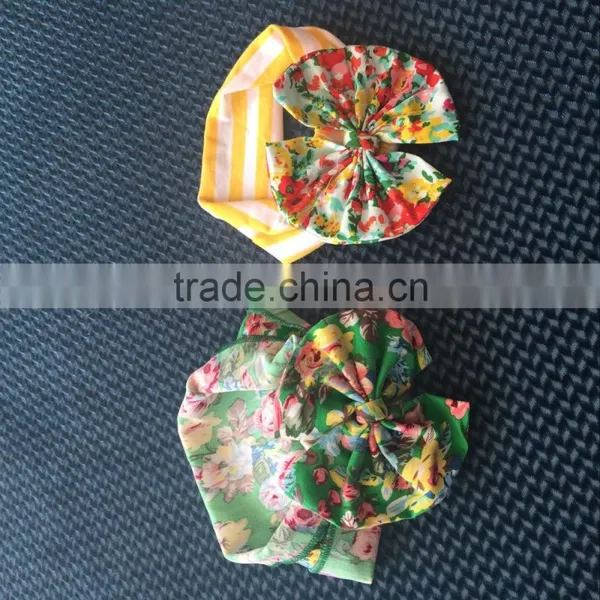 YJ-673 Top Baby Girls Printed Flower Bow Hairband Turban Knot Rabbit Headband Baby Headband Wholesale Baby Girl photo-2