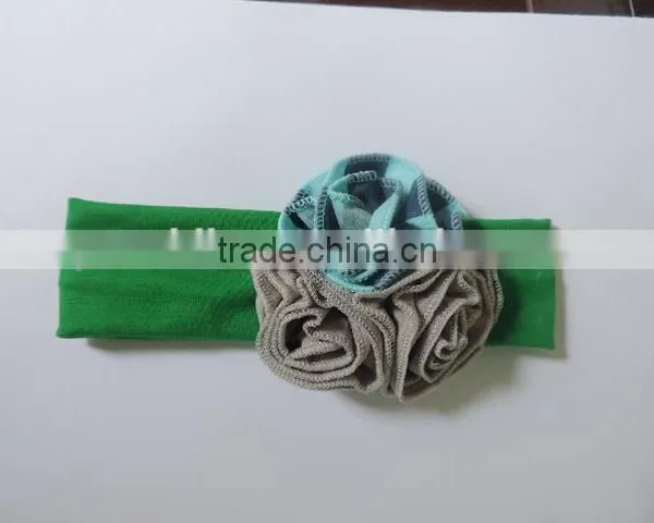 Children Summer Flower Hairband Baby Girl Little Rose Colorful Cotton Elastic Headband Wholesale 2016 photo-2