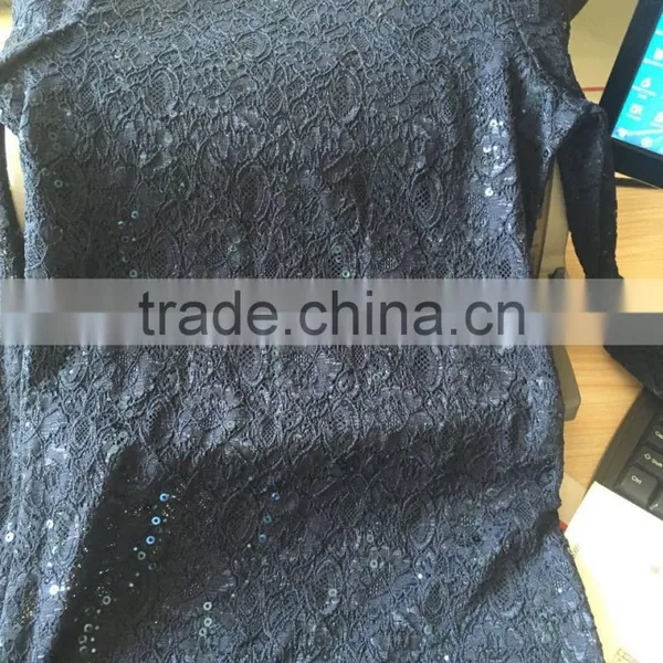Lace Fabric With Sequins/beaded Lace #B8035 photo-2