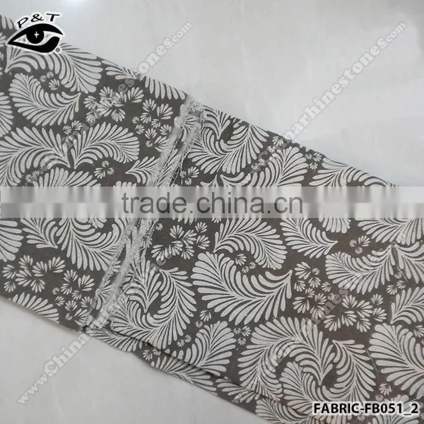 Cheap Wholes Fabric Leaf Pattern Fabric Linen Cotton Fabric For Househould photo-3