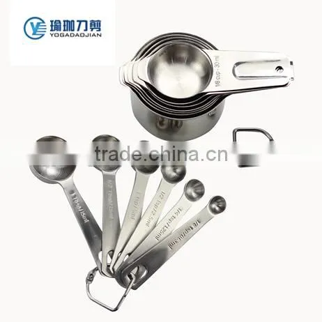 Amazon Hot-sell 13 Pieces Stainless Steel Measuring Cups and Measuring Spoons Set