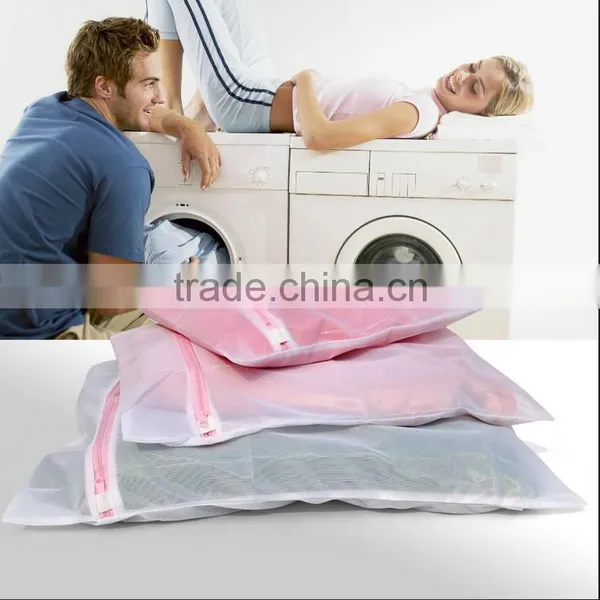 Cheap Polyester Embroidery Mesh Laundry Bag With Handles photo-2