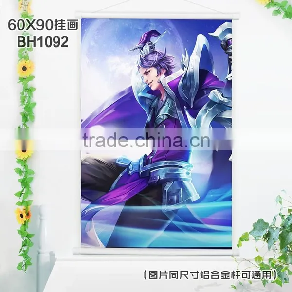 Wholesale Cartoon King Glory Anime Wall Scrolls Printing Wall Stickers Home Decoration 60*90CM