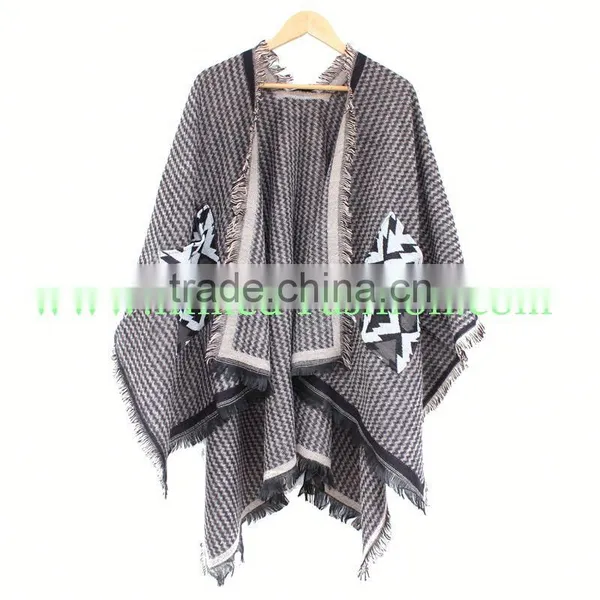 Skull Face Scarf Chiffon Pashmina Free Poncho Pattern photo-2
