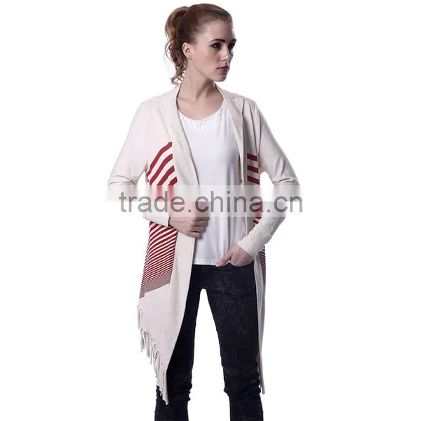 Vintage Ladies Tassels Loose Cardigans Tassel Coat Women Clothing
