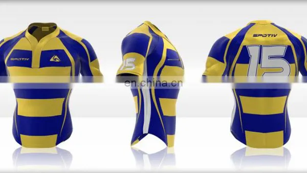 Manufacture Breathable Customized Rugby Jersey With Sublimation photo-2