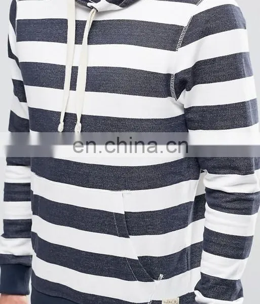 Blend Stripe Hooded Sweatshirt Manufacturer photo-3