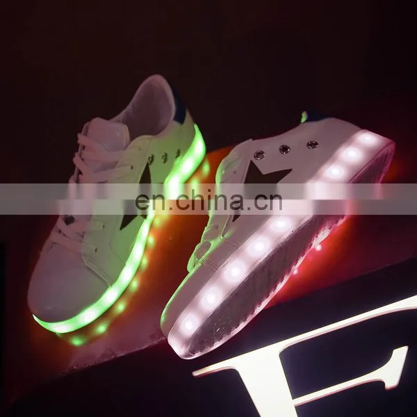 Unisex Flat Sports Luminous Dancing Night Running Couple Sneakers LED Light Shoes photo-2