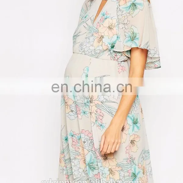 Maternity Maxi Dress Floral Maternity Dress Long photo-4