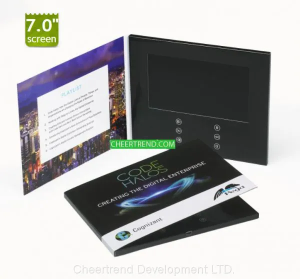HD 1024 * 600 USB Lcd Video Greeting Card , Wifi Sensor Switch Promotional Video Brochure photo-5