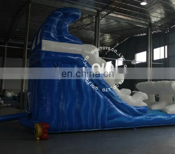 Blue Wave Inflatable Slide for Rental Business, Commercial Kids Inflatable Slide for Sale photo-4