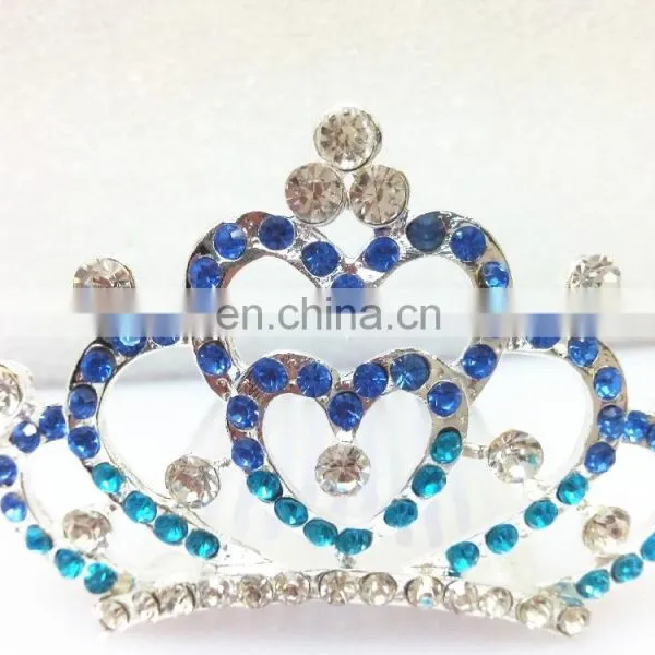 Korean Style Trendy Bridal Colorful Petal Rhinestone Alloy Hair Combs photo-2
