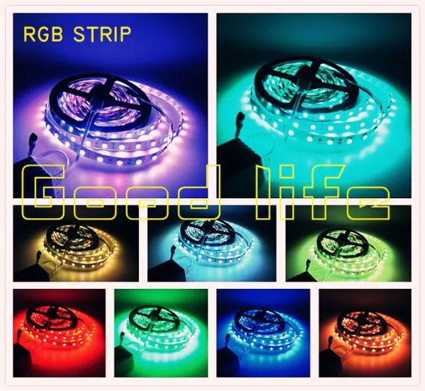 RGB LED Strip 3528 Set / RGB LED Strip 5050 Set DC12V 60LED/m 5M/Lot, LED Tape RGB,RGB Controller photo-3