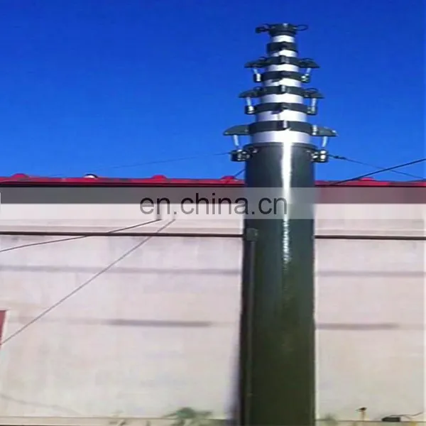 35m High Mast Lighting Pole Telescopic Camera Extendable and Retracted Aluminum Adjustable Manual Hand Motorizedwinch Tower photo-6