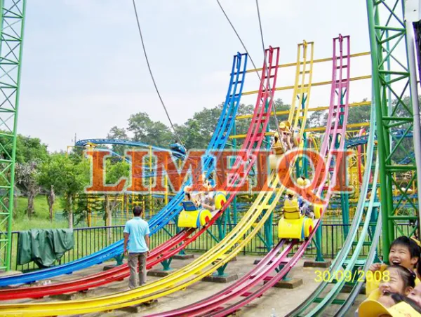 Thrilling Amusement Track Rides Outdoor Meniscus Drift Flying Car photo-2