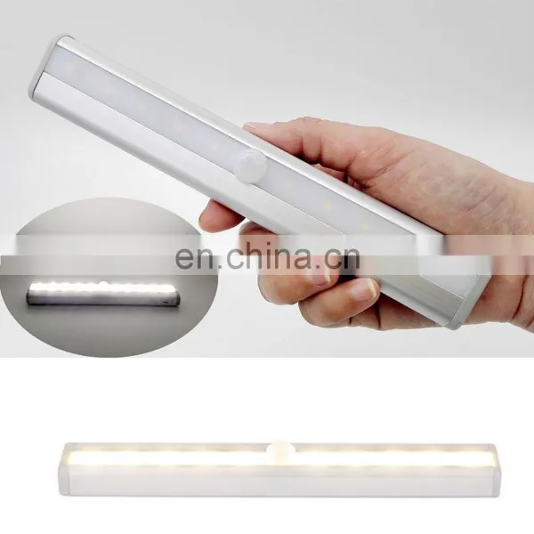10 LED Night Light 4*AAA Battery Pir Sensor Cabinet Light for Night photo-6