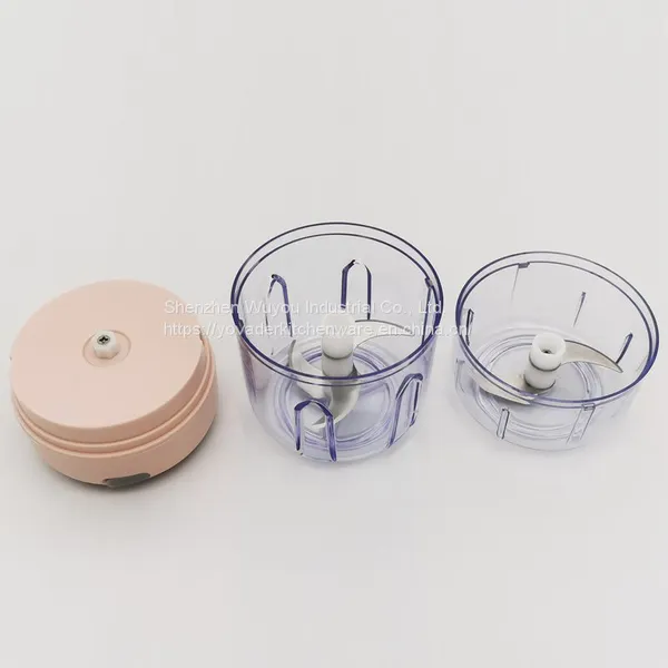 2 Cups(100ml+250ml Bowl) Electric Small Wireless Waterproof USB Charging Mini Garlic Food Chopper Blender Mincer Portable Food Processor photo-3