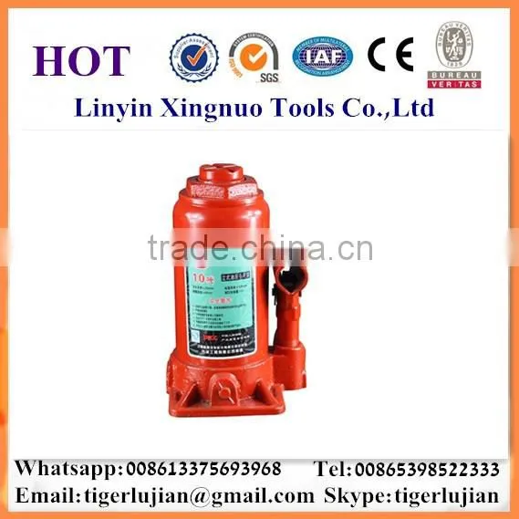 2016 Arrival Hot Selling in China Famous Brand Name Xingnuo 10-ton Capacity Hydraulic Red Color Bottle Jack/hydraulic Jack photo-2