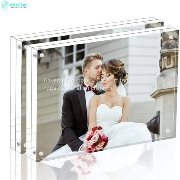 Clear Desktop Display Acrylic Table Picture Frames High Quality 10mm 20mm Thickness Desk Frame photo-2