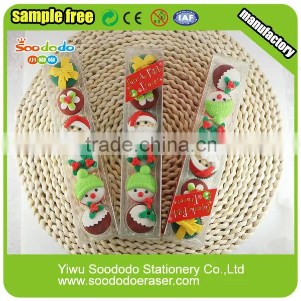 Marketing and Promotional Material Festival Christmas Cake Eraser