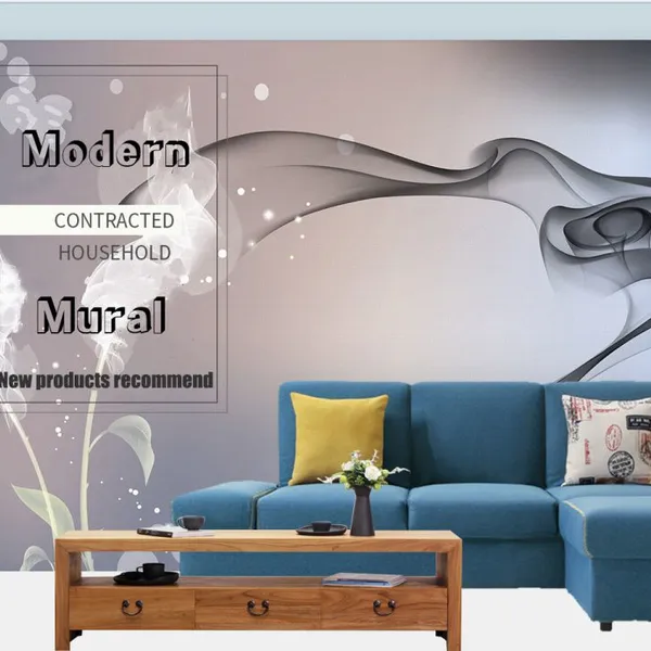 Hot Sale At Home And Abroad 3D Silk Cloth Wall Murals, Designs Flower Wallpaper Murals Dropshipping photo-5
