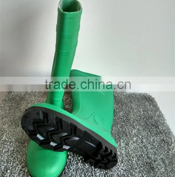 China New Desgin Products Green Pvc Safety Boots photo-5