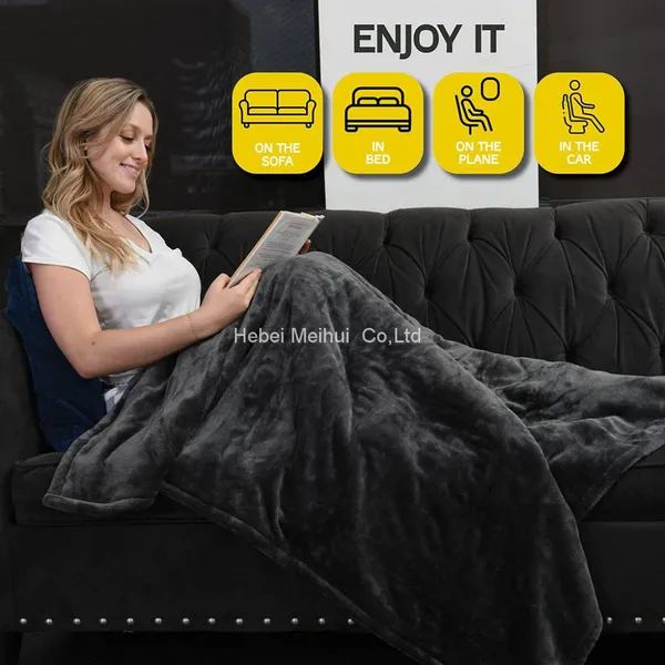 Custom Electric Blanket Heated Portable 220V Electric Heat Throw Blankets photo-3